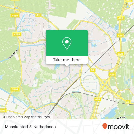 Maaskanterf 5, 3822 WH Amersfoort Karte