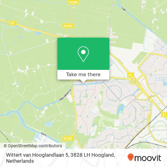 Wittert van Hooglandlaan 5, 3828 LH Hoogland Karte