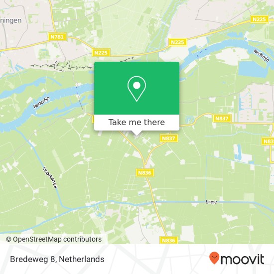 Bredeweg 8, 6668 AS Randwijk Karte