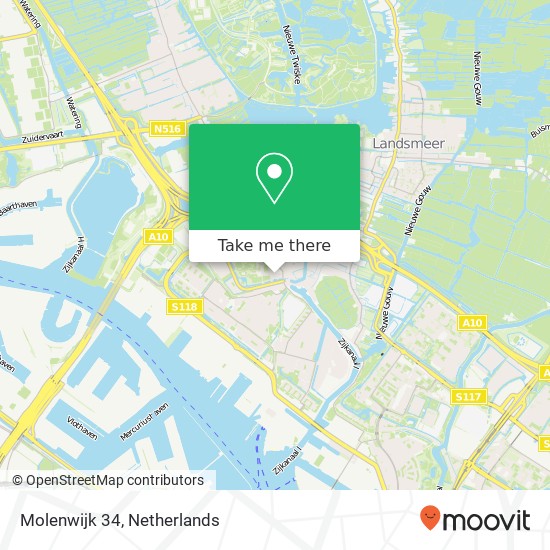 Molenwijk 34, Molenwijk 34, 1035 EG Amsterdam, Nederland map