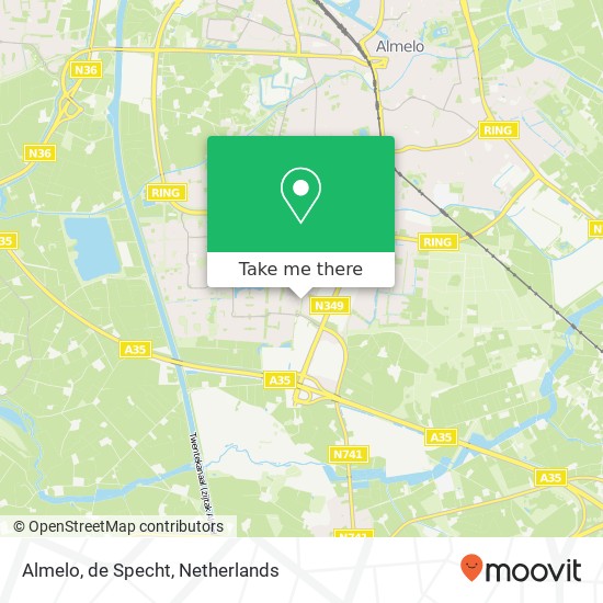 Almelo, de Specht Karte