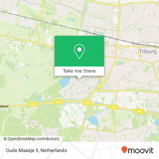 Oude Maasje 5, 5032 WH Tilburg map