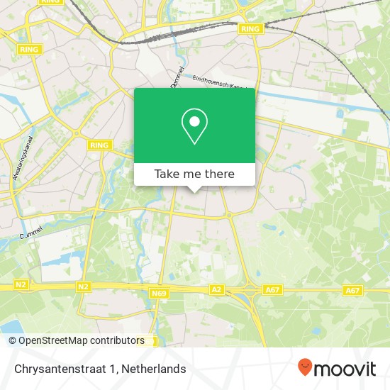 Chrysantenstraat 1, 5644 KL Eindhoven map