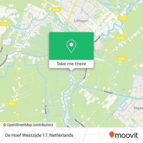 De Hoef Westzijde 17, 1426 AR De Hoef map