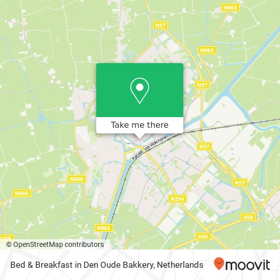 Bed & Breakfast in Den Oude Bakkery, Hoogstraat 25 Karte