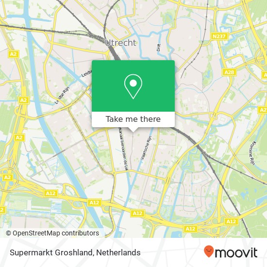 Supermarkt Groshland, Rijnlaan 72 map