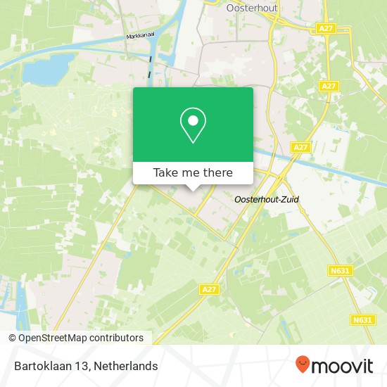 Bartoklaan 13, 4904 MS Oosterhout map