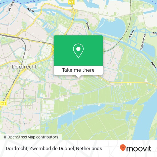 Dordrecht, Zwembad de Dubbel map