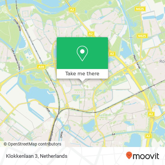 Klokkenlaan 3, 5231 AP 's-Hertogenbosch map
