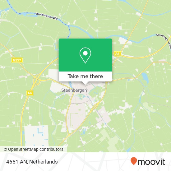 4651 AN, 4651 AN Steenbergen, Nederland Karte