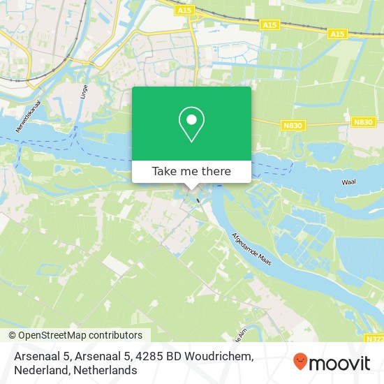 Arsenaal 5, Arsenaal 5, 4285 BD Woudrichem, Nederland map