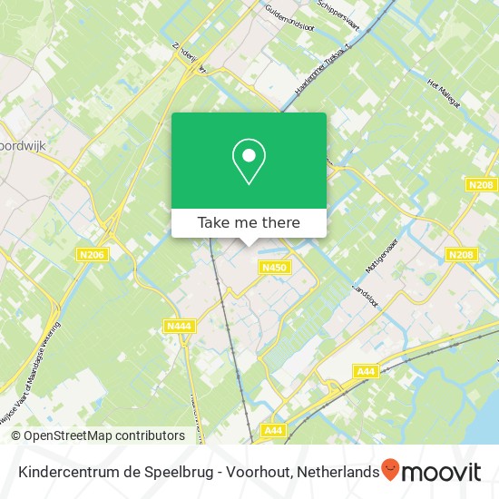 Kindercentrum de Speelbrug - Voorhout, Mozartlaan 105 map