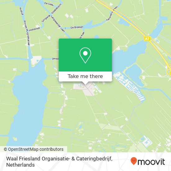 Waal Friesland Organisatie- & Cateringbedrijf map