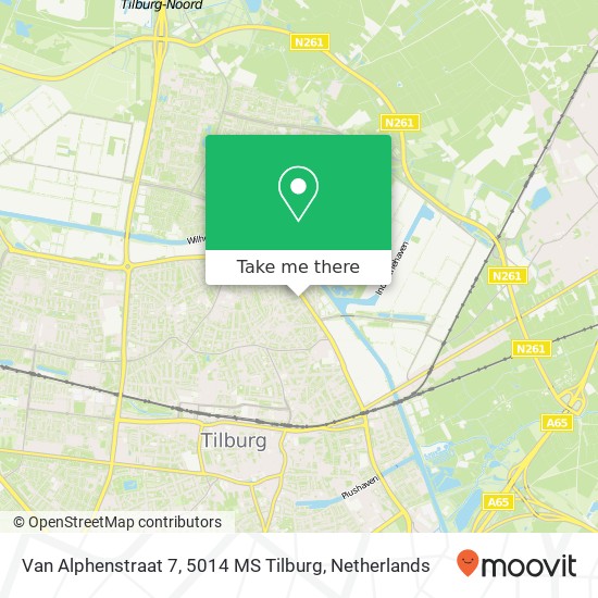 Van Alphenstraat 7, 5014 MS Tilburg map