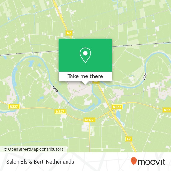 Salon Els & Bert, Kerkstraat 15 map