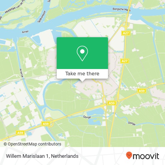 Willem Marislaan 1, 4941 EK Raamsdonksveer map