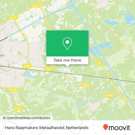 Hans Raaymakers Metaalhandel, Roeventerpeelweg 17 map