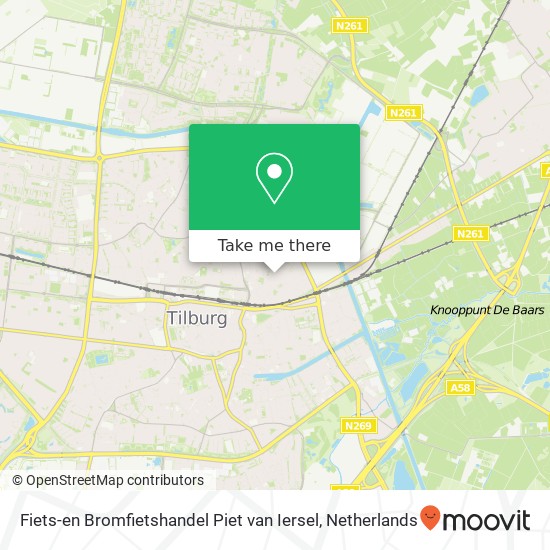 Fiets-en Bromfietshandel Piet van Iersel, Enschotsestraat 164 map