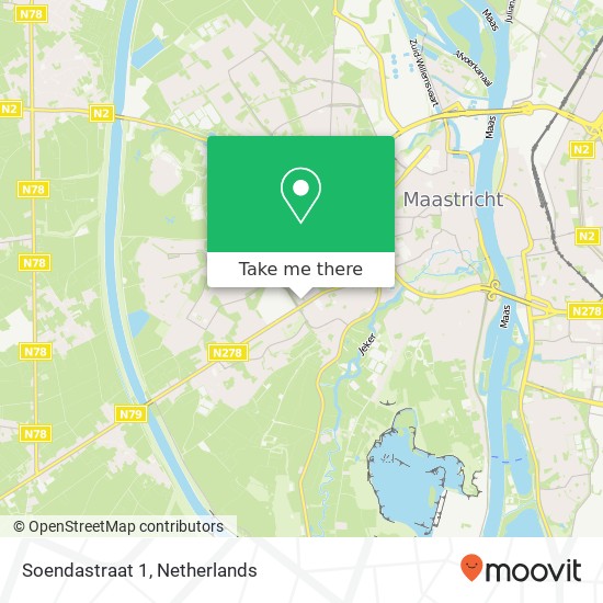 Soendastraat 1, 6214 XX Maastricht Karte