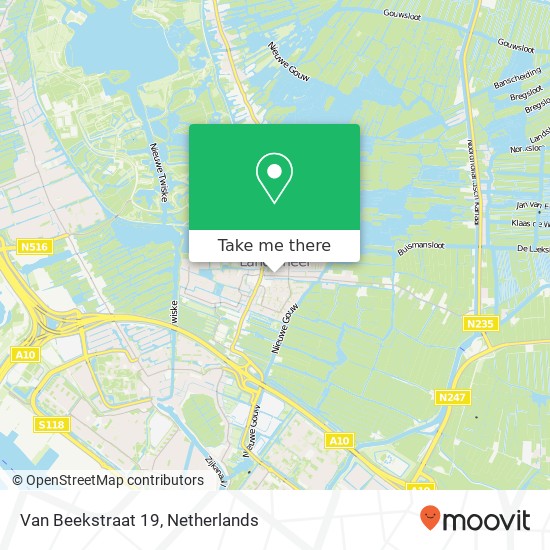 Van Beekstraat 19, 1121 ND Landsmeer Karte