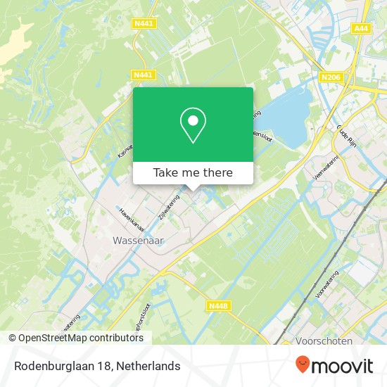 Rodenburglaan 18, 2241 WT Wassenaar Karte
