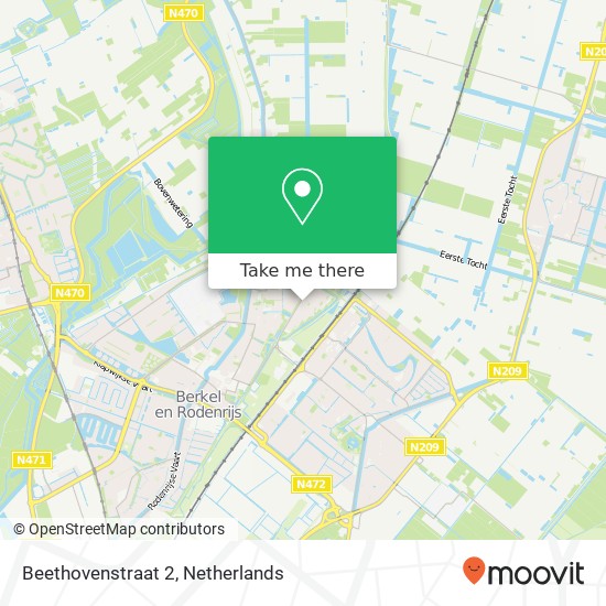 Beethovenstraat 2, 2651 VJ Berkel en Rodenrijs map