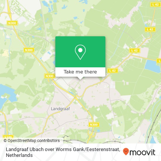 Landgraaf Ubach over Worms Gank / Eesterenstraat map