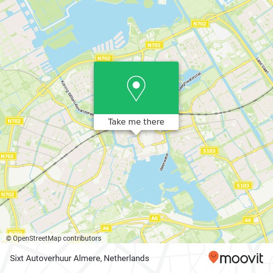 Sixt Autoverhuur Almere, Meesterstraat map