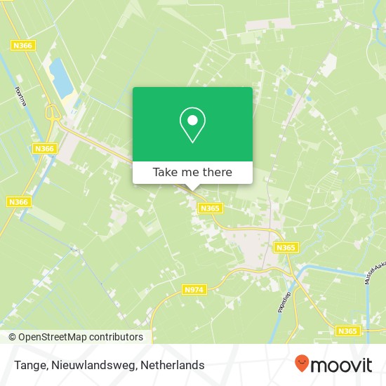 Tange, Nieuwlandsweg Karte