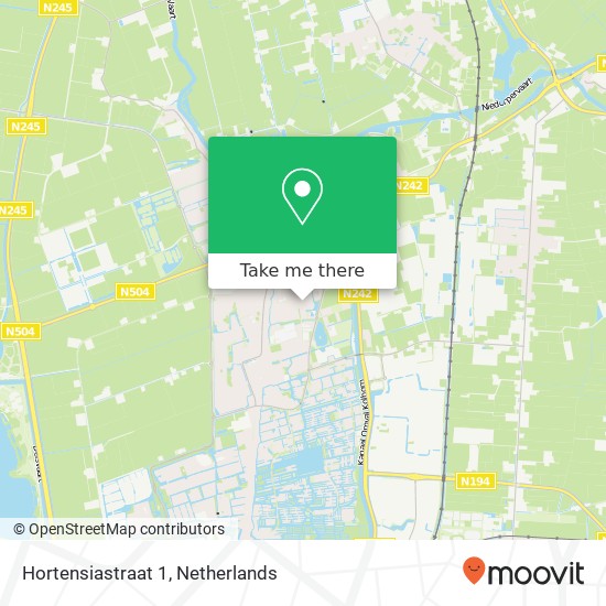 Hortensiastraat 1, 1723 WL Noord-Scharwoude map