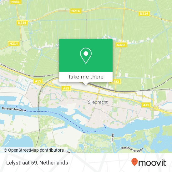 Lelystraat 59, Lelystraat 59, 3364 AH Sliedrecht, Nederland Karte