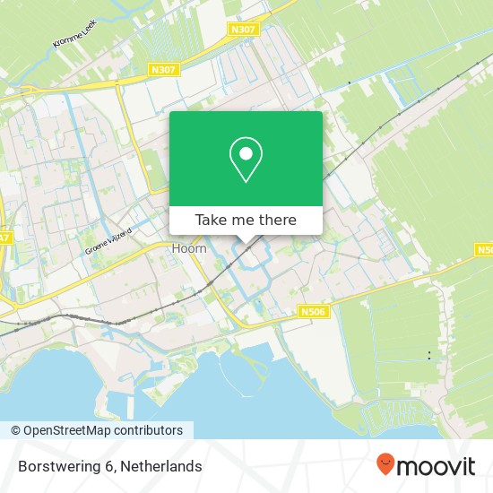 Borstwering 6, Borstwering 6, 1628 KR Hoorn, Nederland map