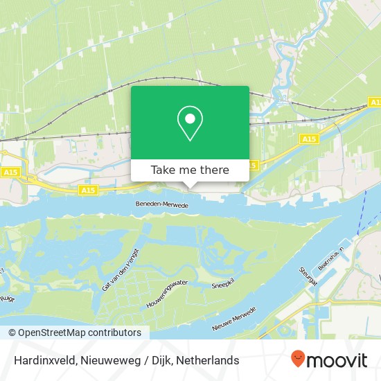 Hardinxveld, Nieuweweg / Dijk map