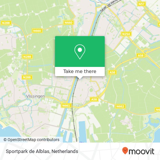 Sportpark de Alblas, Spoorstraat 84 map