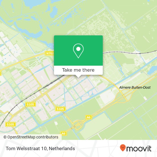 Tom Welsstraat 10, 1336 CP Almere-Buiten map