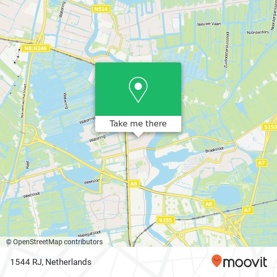 1544 RJ, 1544 RJ Zaandijk, Nederland map