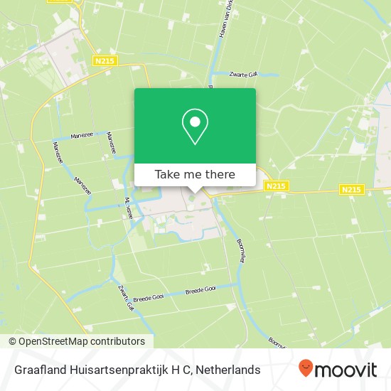 Graafland Huisartsenpraktijk H C, Voorstraat 13 Karte