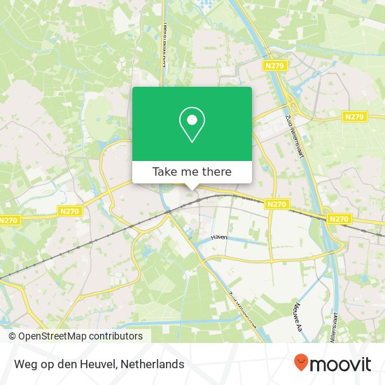 Weg op den Heuvel, Weg op den Heuvel map