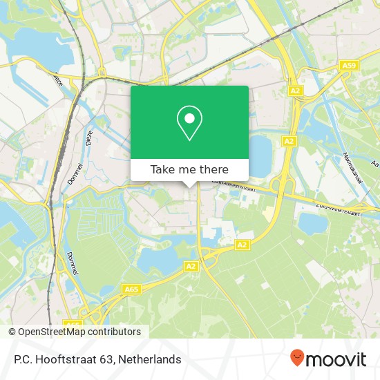 P.C. Hooftstraat 63, 5216 XN 's-Hertogenbosch map