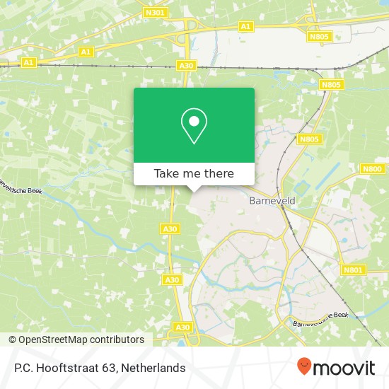 P.C. Hooftstraat 63, 3771 ZM Barneveld map