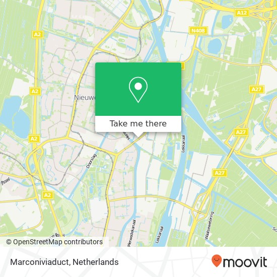 Marconiviaduct, 3439 Nieuwegein Karte