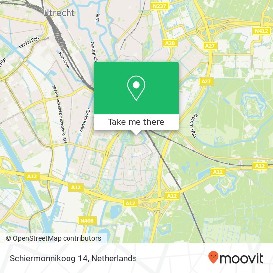 Schiermonnikoog 14, Schiermonnikoog 14, 3524 AJ Utrecht, Nederland Karte
