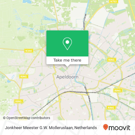 Jonkheer Meester G.W. Molleruslaan, Jonkheer Meester G.W. Molleruslaan, 7316 Apeldoorn, Nederland map