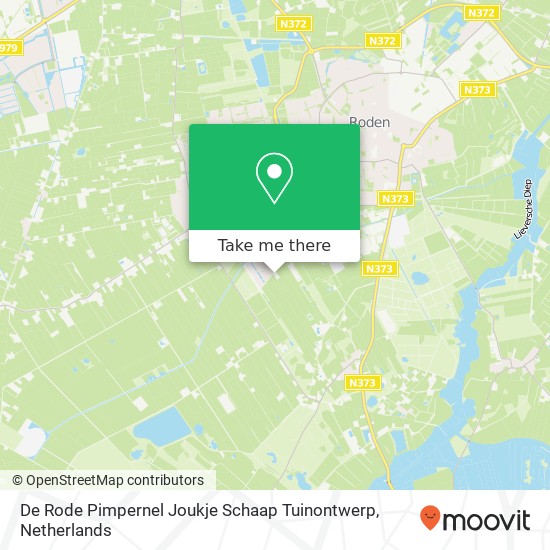 De Rode Pimpernel Joukje Schaap Tuinontwerp, Hullenweg 16 map