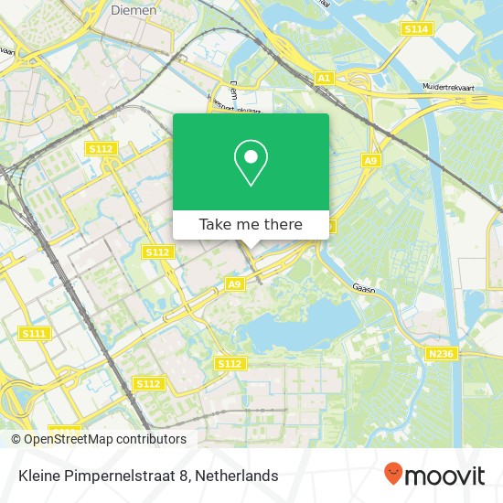 Kleine Pimpernelstraat 8, 1104 HV Amsterdam Karte