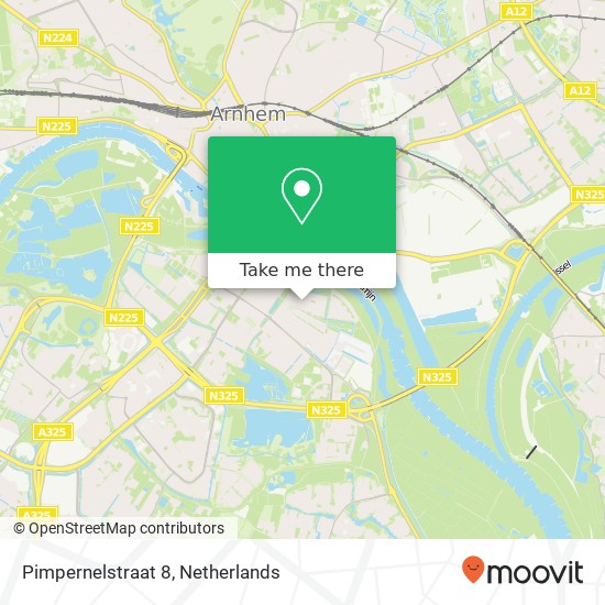Pimpernelstraat 8, 6833 CV Arnhem Karte