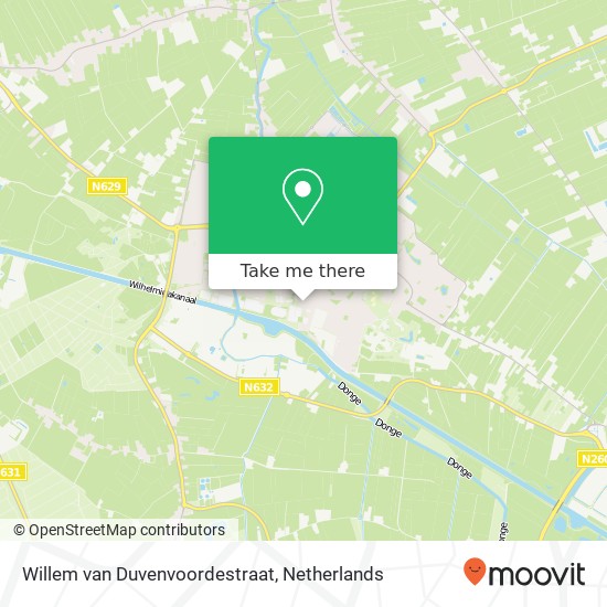 Willem van Duvenvoordestraat, 5104 EX Dongen map
