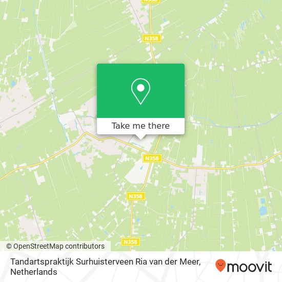 Tandartspraktijk Surhuisterveen Ria van der Meer, Lauwersweg 1 map