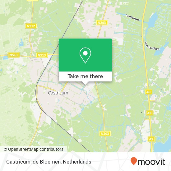 Castricum, de Bloemen map