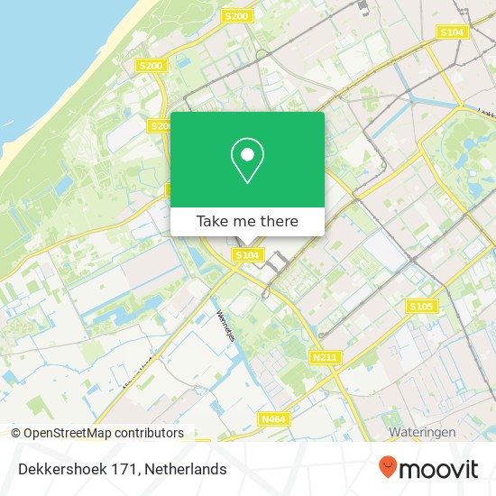 Dekkershoek 171, 2552 DD Den Haag Karte